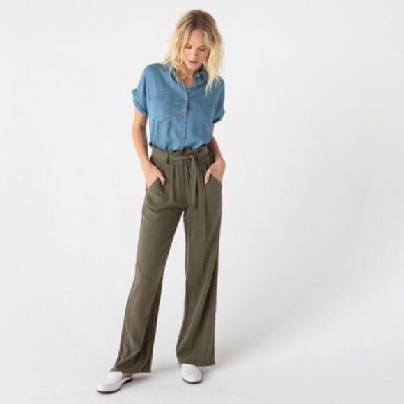 Thread & Supply wide leg paper bag denim Y2K pants - Picture 1 of 4